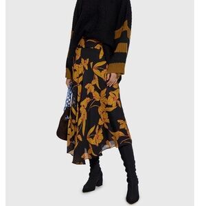 A.L.C silk Lev midi skirt Sz 10